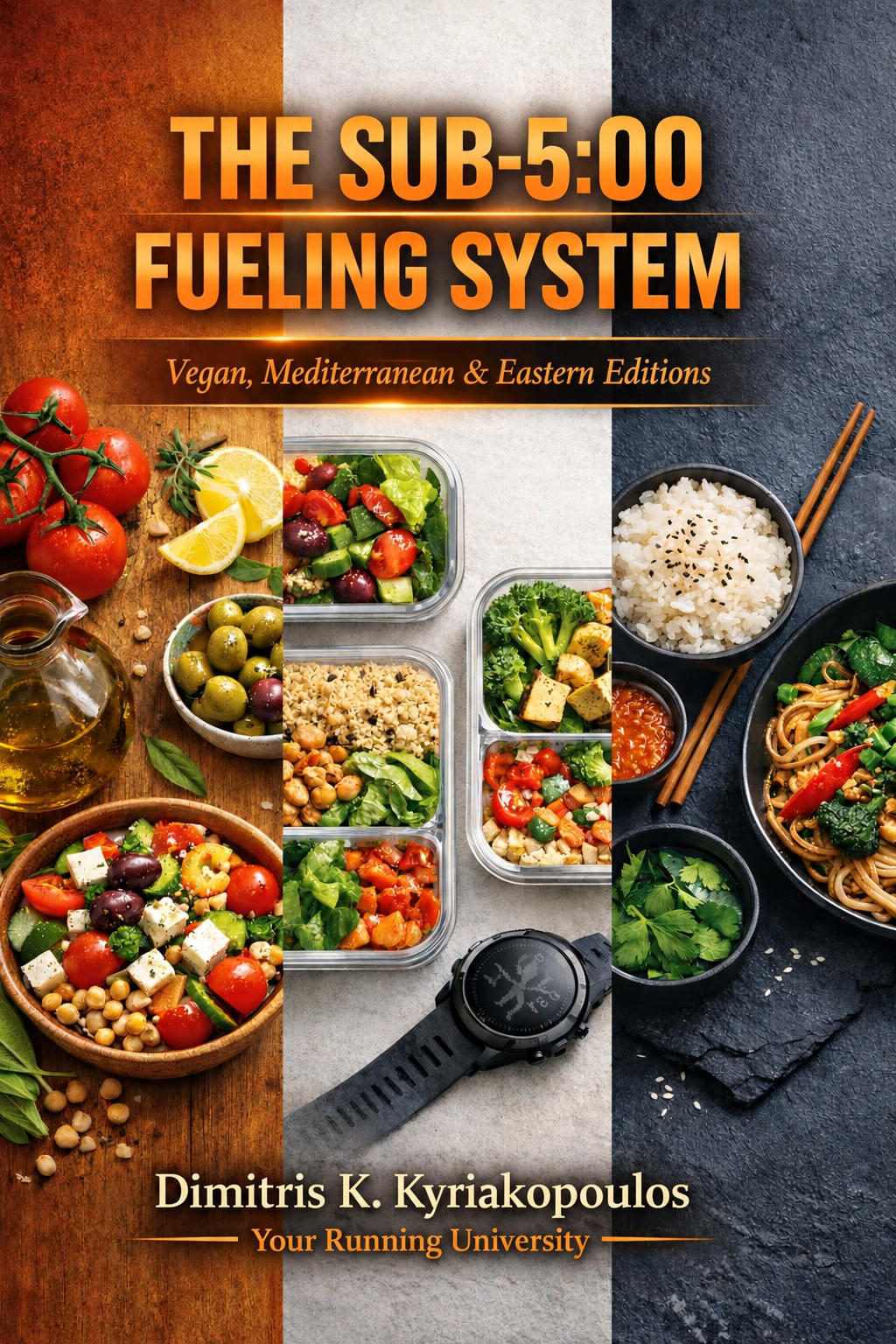 The Sub-5:00 Fueling System: Vegan, Mediterranean & Eastern Editions Subtitle: 20 Weeks. Day by Day. No Decisions.